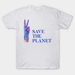 Save the planet stickers and t-shirts! T-Shirt